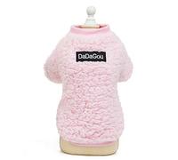 SMALLLEE_LUCKY_STORE Soft Sherpa Fleece Jumper for Small Dog Cat Sweatshirt Jacket Pullover Sweater Puppy Kitten Winter Coat Warm Pet Clothes,Baby Pink XXL