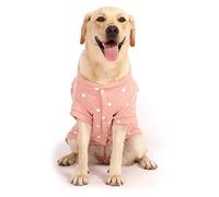 SMALLLEE_LUCKY_STORE Star Print Pet Fleece Sweatshirt Jumper Sweater for Small Medium Dogs Boy Girl Crewneck Soft Warm Winter Coat Puppy Labrador Clothes,Pink 6XL