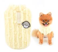 SMALLLEE_LUCKY_STORE Stretch Sherpa Jumper for Small Dogs, Yellow, S