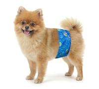 SMALLLEE_LUCKY_STORE Washable Belly Bands for Male Dogs, Royal Blue L