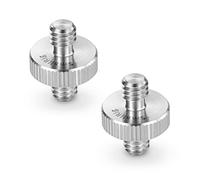 SMALLRIG 1/4" to 1/4" Double Head Stud Adapter 2-Pack for Cage-828 | Male Threaded Screw Adapter, Double Head Stud for Camera Cage, Monitor, LED, and Microphone, Pack of 2