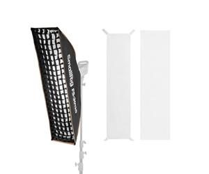 SMALLRIG 12" x 47" Quick Release Softbox Bowens FS-30120 with Diffuser/Honeycomb Grid/Bag, Softbox Compatible with SmallRig RC 220 pro, for Bowens Mount COB Lights, for Godox for Neewer -5370
