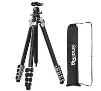 SMALLRIG 160cm/62.63'' Carbon Fiber Camera Tripod, 360° Ball Head, Max Load 5kg(11lbs), Weight 1.4kg(3lbs), Storage Length 47cm(18.5''), Travel Tripod for Vlogging/Macro Photography - 5478