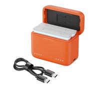 SMALLRIG 2-Channel Battery Charger for Insta360 X5, 1.3H Rapid Charging, Compact 2-Channel Battery Charger with 2 TF Card Slots, Lightweight for Insta360 X5 Accessories, Orange - 5923