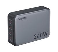 SMALLRIG 240W 4-Port GaN PD3.1 Charger for Mac for iPad for Camera-4753 | Foldable Fast Charger, for MacBook Pro/Air, for iPad, for V-Mount/NP-F970 Batteries, for Laptops, and for Cameras