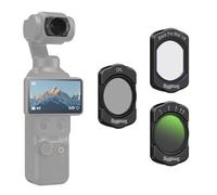 SMALLRIG 3-Pack Magnetic Filter Set for DJI Pocket 4/3 CPL/ND-5832 | Includes CPL, 1/4 Black Diffusion, and Variable ND2-32 Filters, HD Optical Glass, Multi-Coated