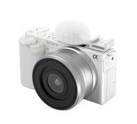 SmallRig 4734 Cold shoe adapter with furry windshield (white) for Sony ZV series cameras