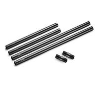 SMALLRIG 4PCS 15mm Rods Pack with 2PCS Threaded Rod Connectors, Come with 2 x 30cm(12") and 2 x 20cm(8") M12 Threaded 15mm Aluminum Rods - 1659