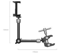 SmallRig 9.8 inch Crab-Shaped Clamp for Phones w Super Clamp & Magic Arm w 1/4"-20 Screw for Action Cameras Monitors Mic -5326 1pc 5326