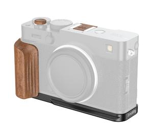 SmallRig 5985 L-Shaped Mount Plate with Wooden Handle for FUJIFILM X-E5, Rosewood / Black