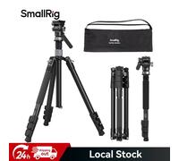 SmallRig 63" Video Travel Tripod,Carbon Fiber Tripod w/ Quick Release Fluid Head