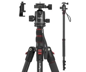 SmallRig 71"/180cm Aluminum Camera Tripod & Monopod, Ball Head Tripod CT-10 | 2 in 1 Tripod Monopod, 360°Ball Head, Max. Payload 33lb, Adjustable Height from 16" to 71", for Camera/Phone Content Creation