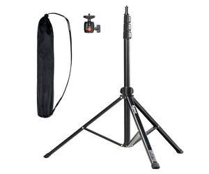 SMALLRIG 78.7"/ 200cm Light Stand Photography Tripod, Max Load 4kg, Compact Lightstand for Reflector, Ring Light, Small Softbox and COB Light, Umbrellas, Folded Size 22"/ 56cm RA-S200-4379