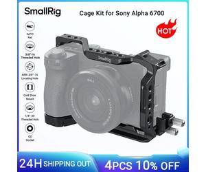 SmallRig A6700 Cage Kit for Sony Alpha 6700 Built-in Quick Release Plate for Arca with Cable Clamp for w Shoe Mount 4336 Half Cage 4337