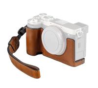 SMALLRIG A7C II / A7CR Camera Leather Case Kit for Sony Alpha 7C - 5015 | II/Alpha 7CR, Retro Style Leather Camera Half Case with Wrist Strap, Aluminum Alloy Frame, for Tripods/Handheld Shooting