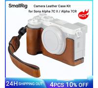 SmallRig A7C II / A7CR Camera Leather Case Kit for Sony Alpha 7C II/Alpha 7CR, Retro Style Leather Camera Half Case with Wrist Strap, Aluminum Alloy Frame, for Tripods/Handheld Shooting - 5015