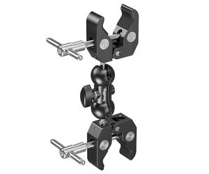 SMALLRIG Adjustable Double Clamp Mount, Dual Head 15-40mm Anti-Slip Clamp, 1.5kg Aluminum Alloy Clamp for Photography Lighting/Tripod/Studio - 5331