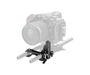 SMALLRIG Adjustable Swing-Away Support, 15mm Dual Rod Clamp with Side-Opening Rocker, with 1/4"- 20 Screw and Locating Pins, Anti-Twist Design, for Matte Box - 4414