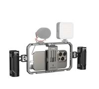 SMALLRIG All-in-One Mobile Phone Video Editing Kits for Video Makers Portable Aluminum Stabilizer for iPhone 17/16/15/14/13 Pro/Max and Other Android Phones - 4121