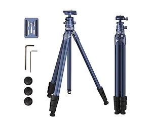 SMALLRIG AP-02 Lightweight Travel Tripod, 63" Camera Tripod with Compact Unconventional Center Column, 360° Ball Head, QR Plate, Travel Bag, Load up to 17.6 lbs / 8 kg, for Most DSLR Cameras - 4222