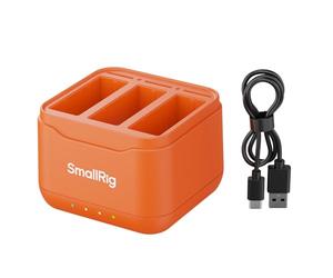 SMALLRIG Battery Charger for DJI Action 6, Action 5 Pro, Action 4, Action 3, Osmo 360, 2.3H Rapid Charging, 3-Channel Battery Charger with 3 SD Card Slots, Lightweight for DJI Action 6 Accessories5921