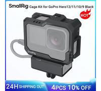 SmallRig Black Full Action Camera Cage For GoPro HERO 9 / 10 / 11 / 12 Cage with Two Cold Shoe Mounts Video Vlog Rig 3083C 3083C
