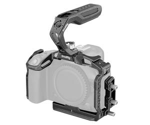 SMALLRIG "Black Mamba" Camera Cage Kit for Canon EOS R5 Mark II - 4976 | with Top Handle and Dedicated Cable Clamp, Aluminum Alloy Camera Rig with HawkLock Cold Shoe, 1/4''-20 & 3/8''-16 Threaded