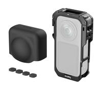 SMALLRIG Cage for Insta360 X6 Accessories, Aluminum Alloy Protective Case | Magnetic Quick Release Mount, Flip-Out Top Stand, with 1/4" Threaded Holes & Cold Shoe Mount, Built-in Pogo Pin Contacts