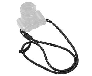 SMALLRIG Camera Neck Shoulder Strap, Adjustable Braided Strap with O-Ring and Leather Pad for DSLR or Mirrorless Camera, Black - 4882