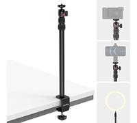 SMALLRIG Camera Table Stand for Desk Mount with 1/4" Ball Head, 13"-35.4" (33-90cm) Adjustable Light Tripod, Tabletop C Clamp for Camera, Ring Light, Live Streaming, Photo Video Recording - 3488