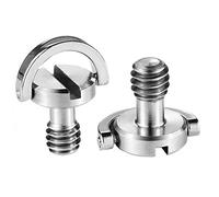 SMALLRIG D Shaft D-Ring 1/4 Inch Male Mounting Screw (Pack of 2) for Camera Tripod Quick Release Plate - 838