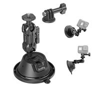 SMALLRIG Double-Layer Suction Cup Mount, Ball Head Ccamera Suction Mount | for DJI Osmo Action/Procket, for Insta360 X6/X5, for GoPro Hero 11/10 / 9, Mount on Car Windshield/Window SC-1K - 4193