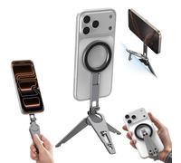 SMALLRIG Dual Magnetic Phone Tripod for iPhone - 5649 | Metal Smartphone Mount Grip with 1/4" Threads, 270° Adjustable Phone Holder Pocket Tripod for iPhone 17/16/15/14/13 Series
