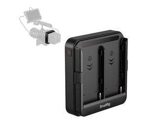SMALLRIG Dual NP-F Battery Plate, Power Supply for D-Tap, DC, USB-C Ports, Adapter Mount Plate for NP-F550 / 570/750 / 770/950 / 970 Batteries, Supports UPS - 5536