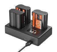 SMALLRIG EN-EL15c Camera Battery Kit for Nikon, Triple-Slot LCD Charger with 3-Pack 1940mAh Batteries, Full Decode for Nikon ZR,Z6III,Zf,Z8,Z7II,Z7,Z6II,Z6,D850,D810,D780,D750, D500,D7500,D7200-6018