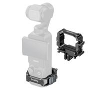 SMALLRIG Expansion Cage for DJI Osmo Pocket 4/3, Reversible Mounting Adapter with 1/4"-20, Cold Shoe & 2-prong Mount, Full-Access Design, Fits Original Case - 5607