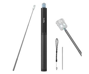SMALLRIG Extendable 150cm/59in/4.9ft Invisible Selfie Stick for Insta360 X5/X4/X3/X2, for DJI OSMO 360, Portable Selfie Stick for Panoramic Action Camera with 1/4"-20 Screw, Ground Spike, Wrist Strap