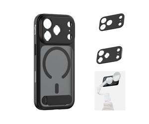 SMALLRIG FilMov Phone Case Kit for iPhone 17 Pro, Magnetic Mobile Case with Adjustable Kickstand, Lens Backplate, Support for MagSafe, for Phone Gimbal Stabilizer,for DJI,for Insta360, Black- 5549
