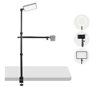 SMALLRIG Flexible Arm Table Camera Mounting Bracket - 3992 | Top Height Adjustable Light Stand with Table Mounting Clamp, Swivel Ball Head for Camera/Phone/LED Light