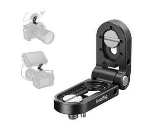 SMALLRIG Foldable Mini L-Shaped Mount Plate, Mounting Bracket Adapter with 1/4''-20 Screw & Removable Locating Pin, Max Payload 1.2 KG (2.6 lbs), for Transmitters, Monitors - MD5712