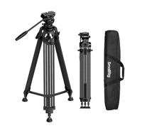 SMALLRIG FreeSpeed Heavy Duty Carbon Fiber Video Tripod, 75" Camera Tripod with Fluid Head for MFT Plate, One-Knob Quick Extend, 75mm Bowl, Weigh 7.5lb, Load up 22lb for DSLR Camera, Camcorder - 5443