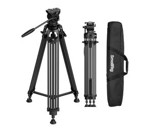 SmallRig FreeSpeed Heavy Duty Video Tripod, 75" Camera Tripod with Fluid Head for MFT Plate, One-Knob Quick Extend, 75mm Bowl, Load up 17.64lb for DSLR Mirrorless Camera, Camcorder, FSD14-5442