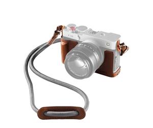 SMALLRIG Genuine Leather Case Kit for FUJIFILM X-E5, Vintage Half-Body Shell for FUJIFILM X-E5, with Shoulder Strap,Brown - 5449