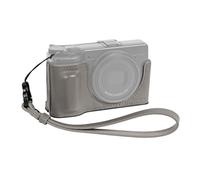 SMALLRIG Genuine Leather Case Kit for RICOH GR IV/III w/Strap Grey-5677 | Vintage Half-Body Shell with Shoulder Strap, for RICOH GR IV, GR III, GR IIIx, GR III HDF, and GR IIIx HDF, Grey