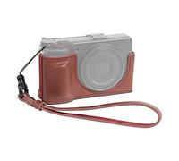 SMALLRIG Genuine Leather Case Kit for RICOH GR IV/III w/Strap Red-5678 | Vintage Half-Body Shell with Shoulder Strap, for RICOH GR IV, GR III, GR IIIx, GR III HDF, and GR IIIx HDF, Red