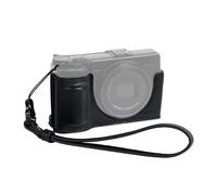 SMALLRIG GR IV/GR III Series Genuine Leather Case Kit for RICOH - 5676 | Camera Case for RICOH GR IV/GR III/GR IIIx/GR III HDF, Vintage Half-Body Shell, with Shoulder Strap, Black