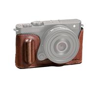 SMALLRIG Half Leather Case for Panasonic LUMIX S9 w/Wooden Grip-4703 | Vintage Style Leather Case with Aluminum Alloy Frame and Wooden Grip, Features 1/4"-20 Threaded Hole