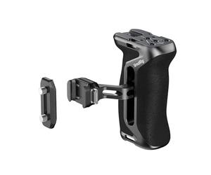 SMALLRIG HawkLock H21 Quick Release Side Handle with NATO Rail, for Left or Right Hand, 36mm/1.4in Up and Down Adjustable, Ergonomic Handgrip with Built-in Cold Shoe, 1/4"-20 Threaded Holes - 5633