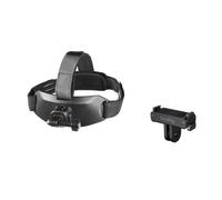 SMALLRIG Head Strap Mount for DJI Action 6/Nano w/Safety Lock-6304 | 3/2-Segment Adjustable with Safety Lock, High-Elasticity Strap Fits 50-65cm, Quick Release Interface