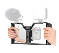 SMALLRIG IG-01 Universal Phone Cage for Short Video Starters - 5355 | Ultra-Wide Dual Handgrip Smartphone Video Rig with Cold Shoe Mount, Suitable for iPhone 18 & Android, for Creators Vlogging